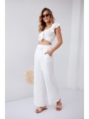 Ekri Crop-Top-Set mit weiter Hose 8108 – Online-Shop – Boutique